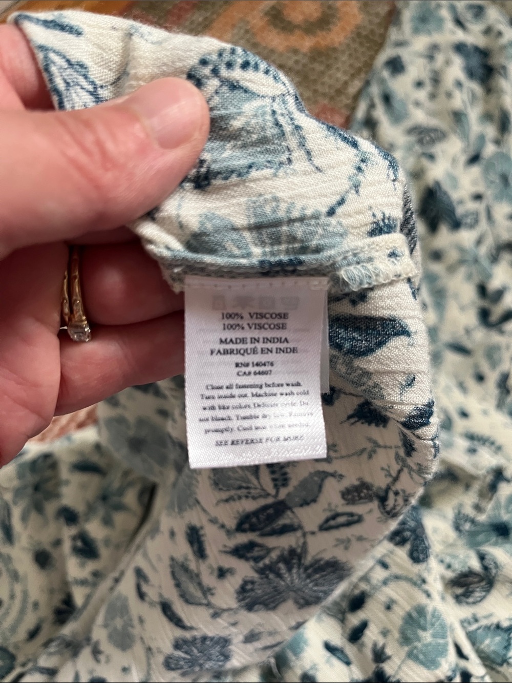 Faherty Sorrento Dreamer Floral Button Front Maxi Dress Size Small Boho Coastal - Picture 9 of 10